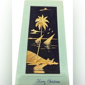India Straw Design Christmas Card.